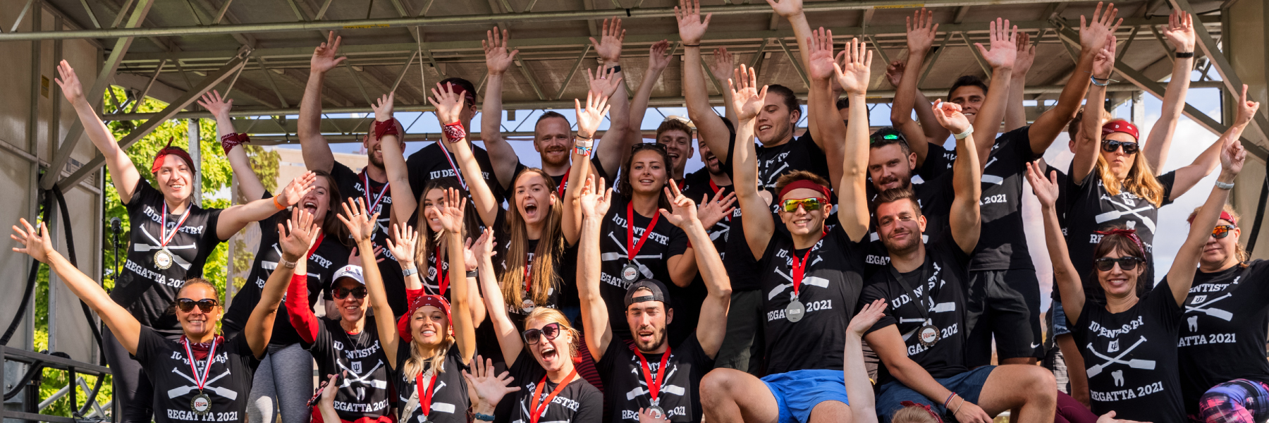 Regatta members celebrating.