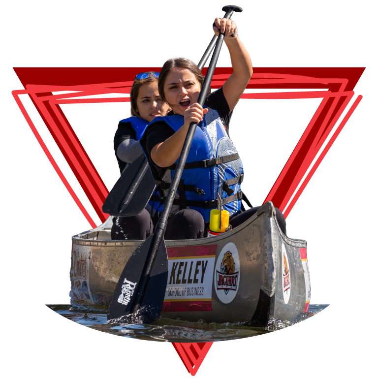 Students rowing strong during Regatta.