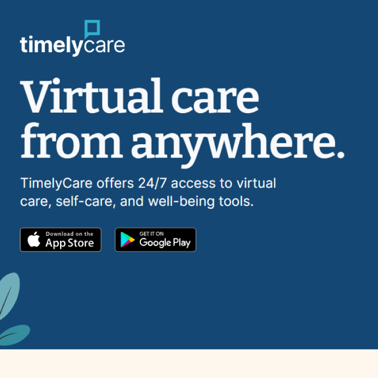 Screen capture of the current Timely Care website homepage.